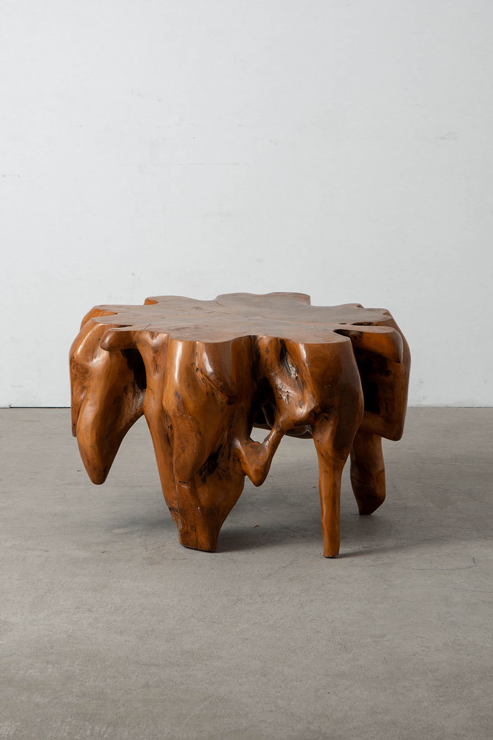Sculptural Coffee Table in Wood