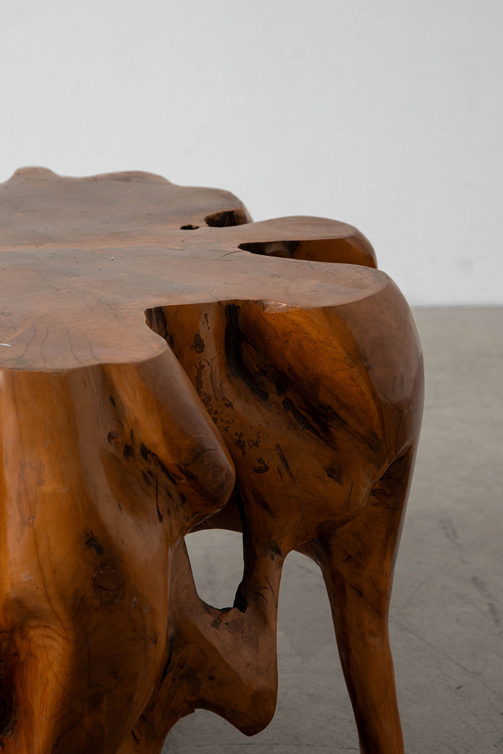Sculptural Coffee Table in Wood