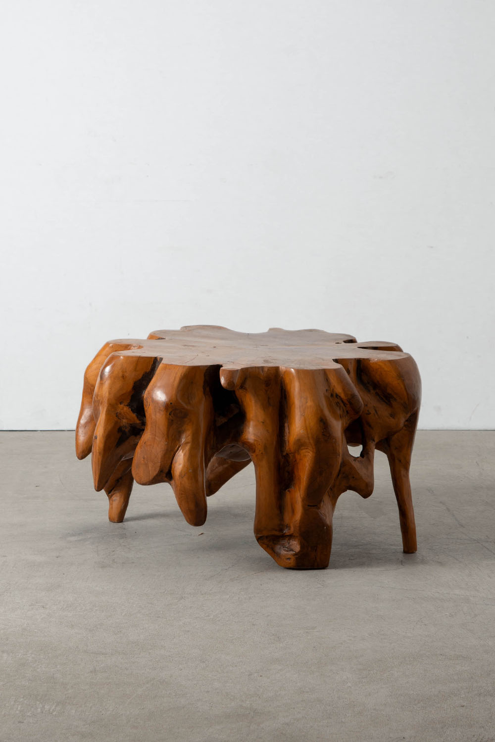 Sculptural Coffee Table in Wood