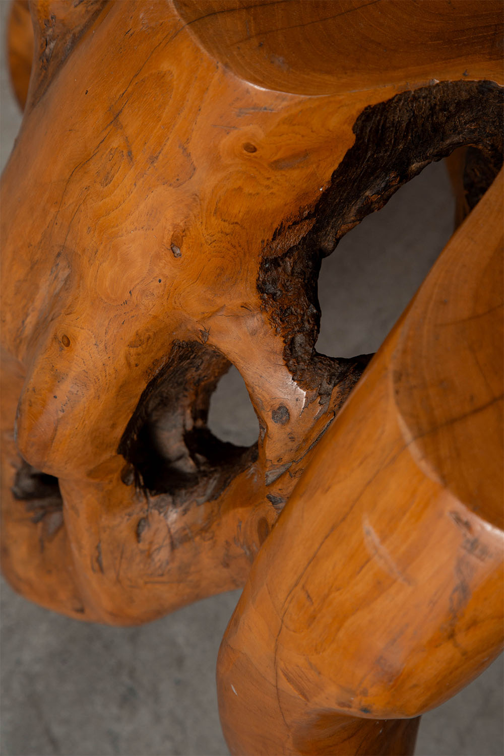 Sculptural Coffee Table in Wood