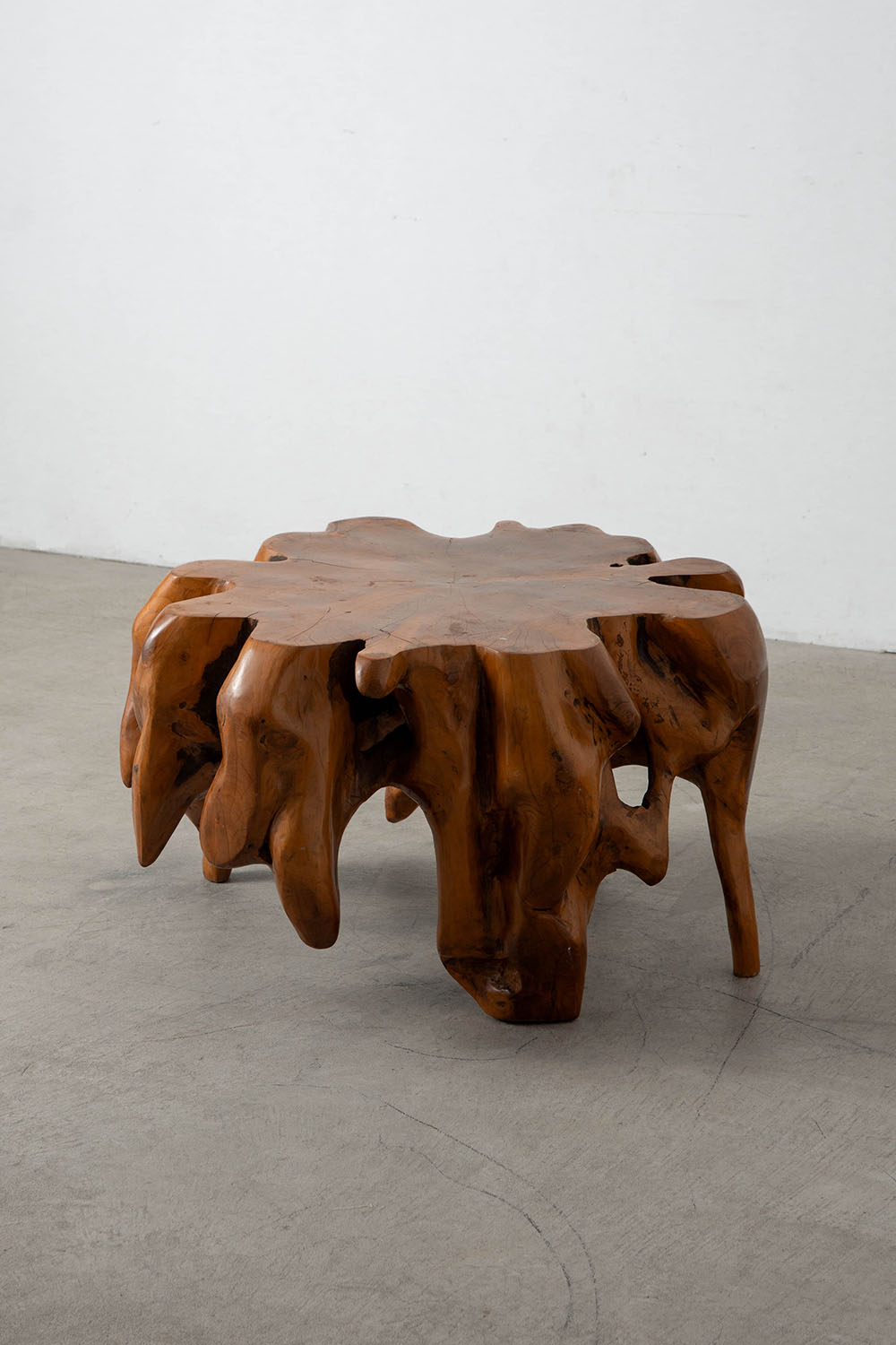 Sculptural Coffee Table in Wood