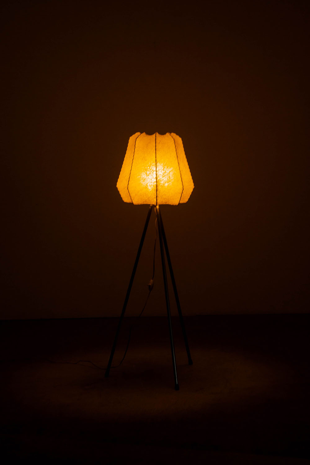 Cocoon Floor Lamp in Resin and Steel