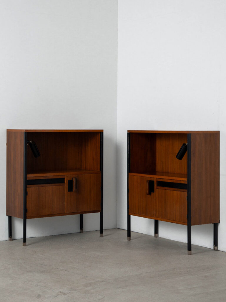 Positano Cabinet by Ico Parisi for Mim Roma in Wood and Steel