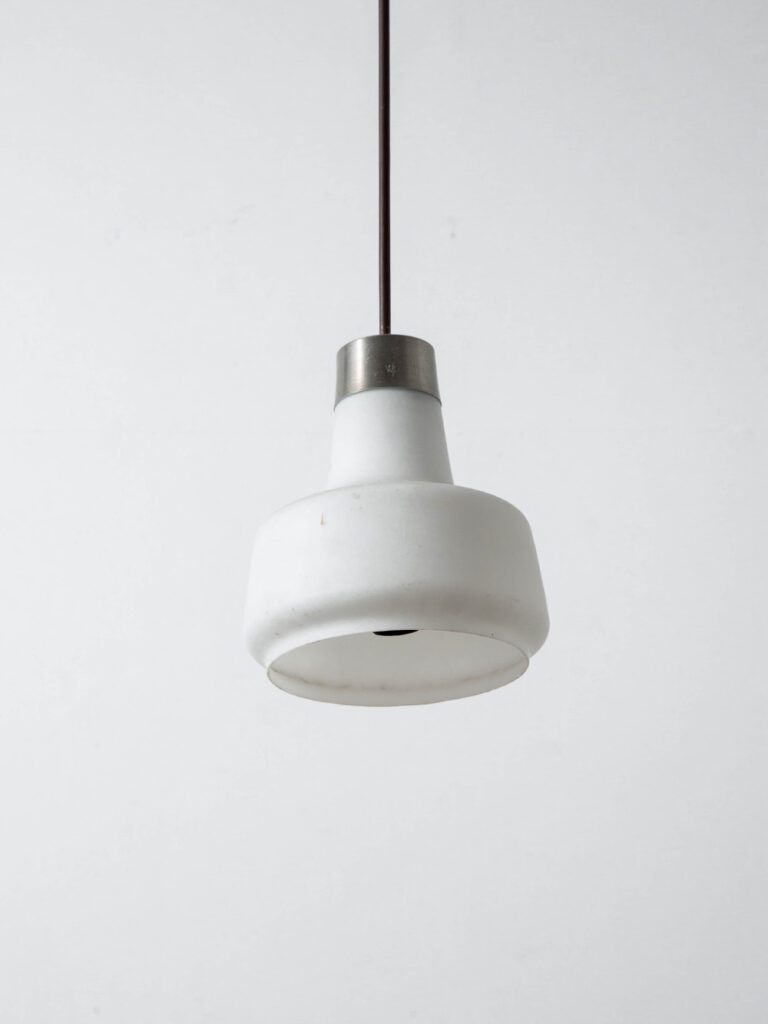 Pendant Lamp in Glass and Steel