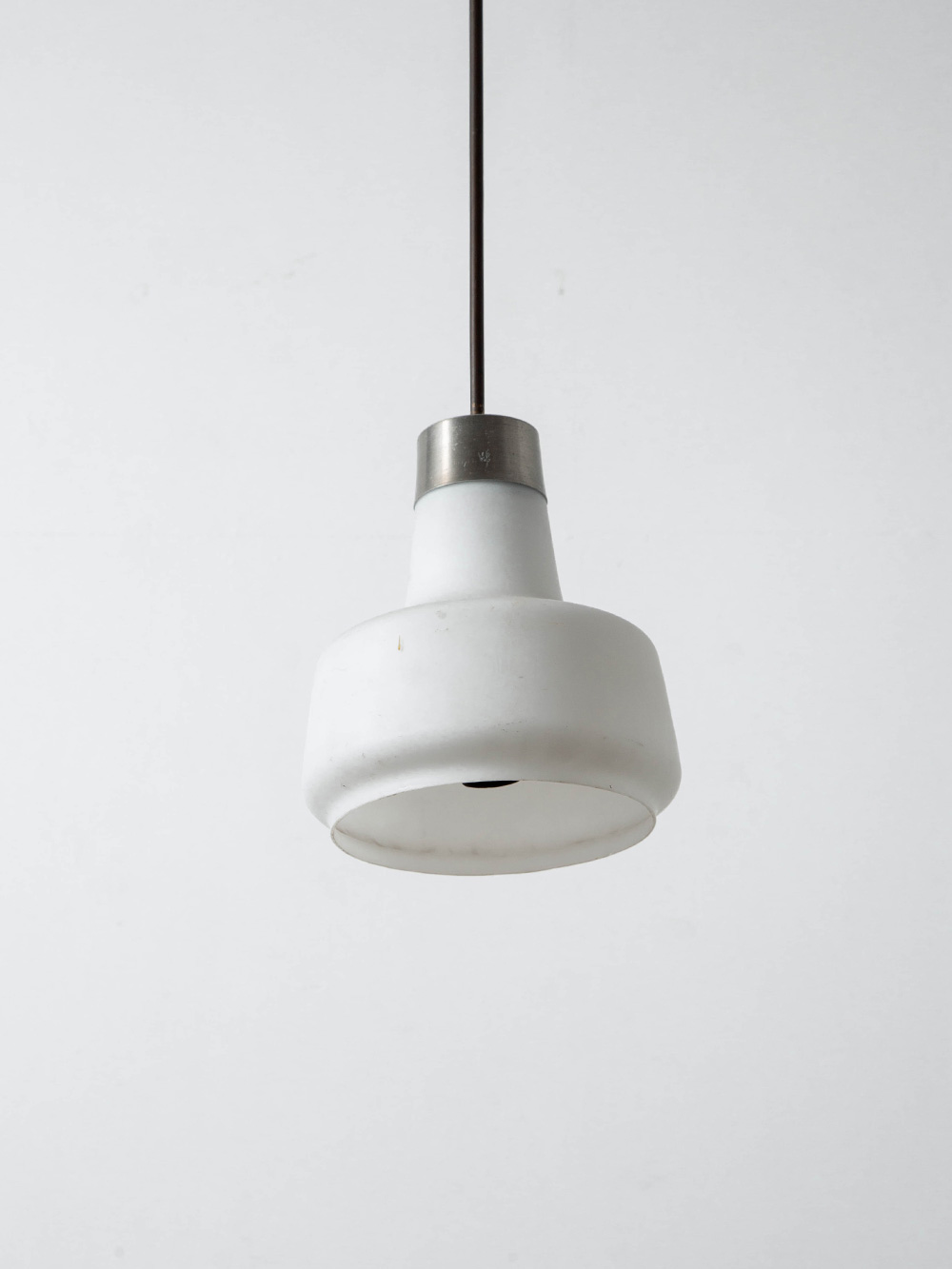 Pendant Lamp in Glass and Steel