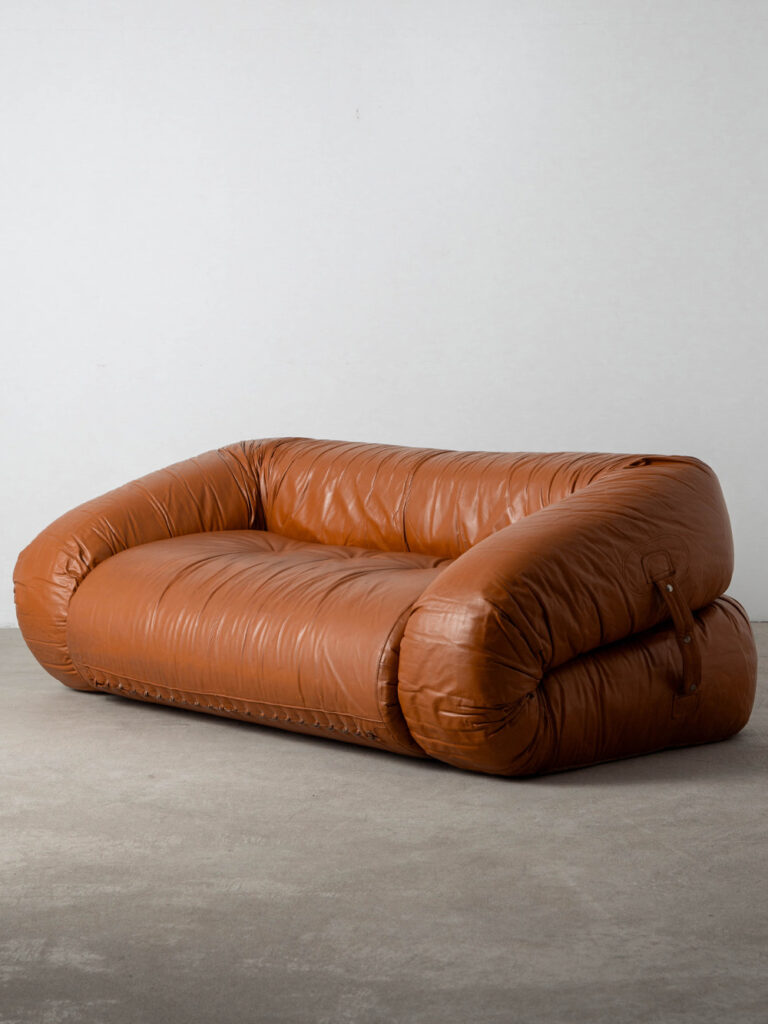 Anfibio Bed Sofa by Alessandro Becchi for Giovannetti in Leather and Fabric