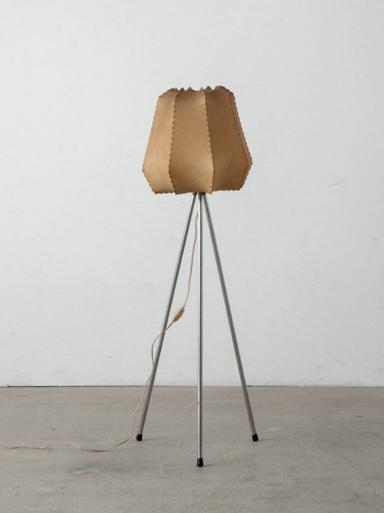 Cocoon Floor Lamp in Resin and Steel