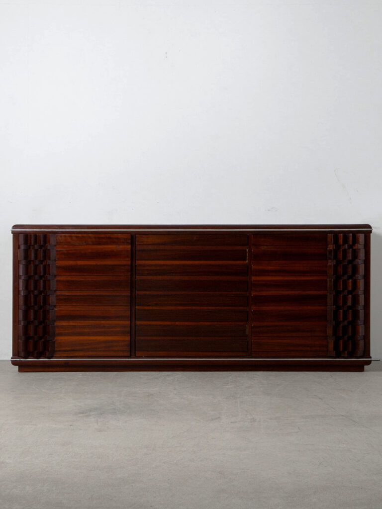 Diamante Sideboard by Luciano Frigerio for Frigerio di Desio in Wood