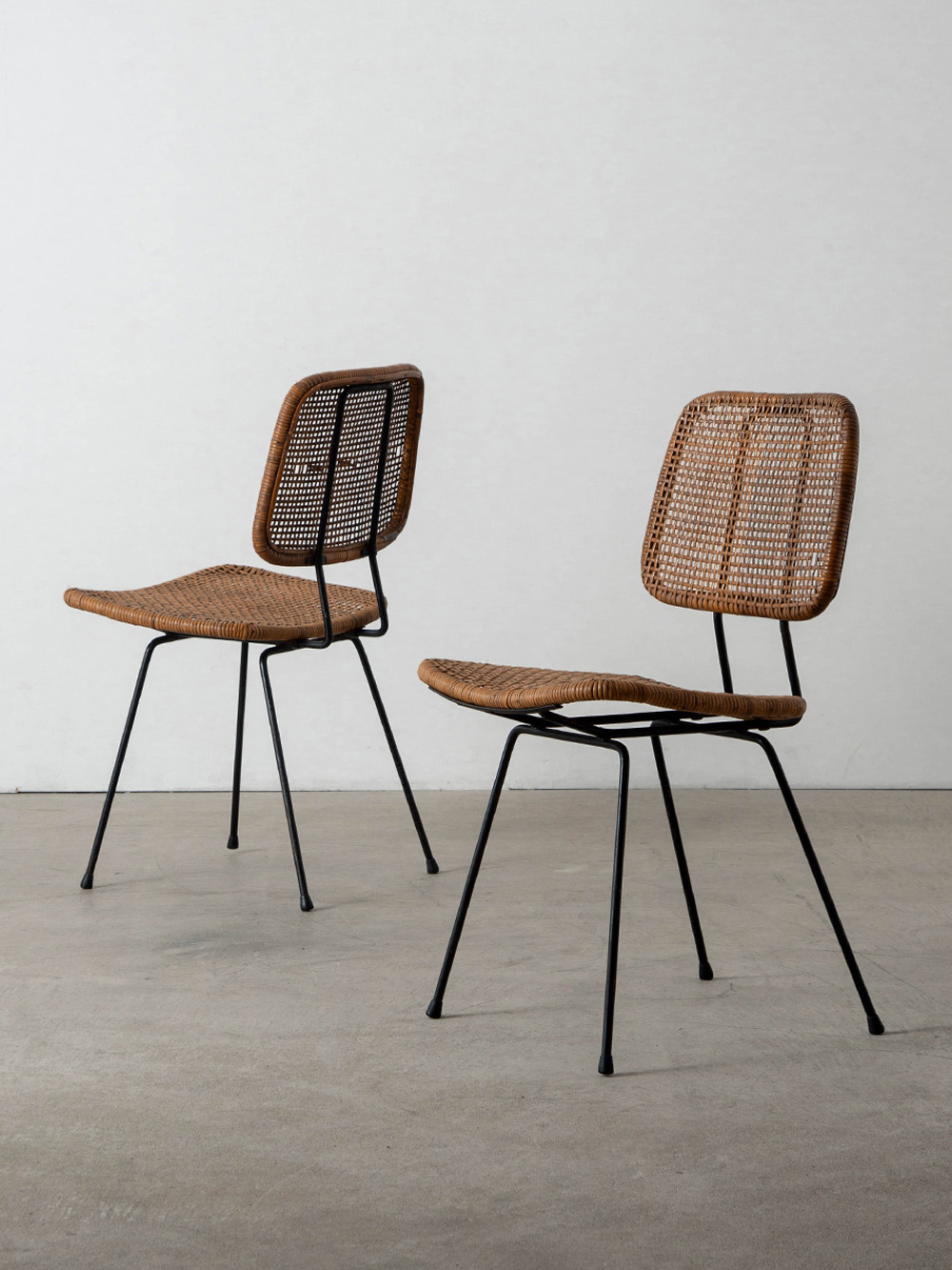 Dining Chair by Dirk van Sliedreg for Rohe Noordwolde in Rattan and Steel