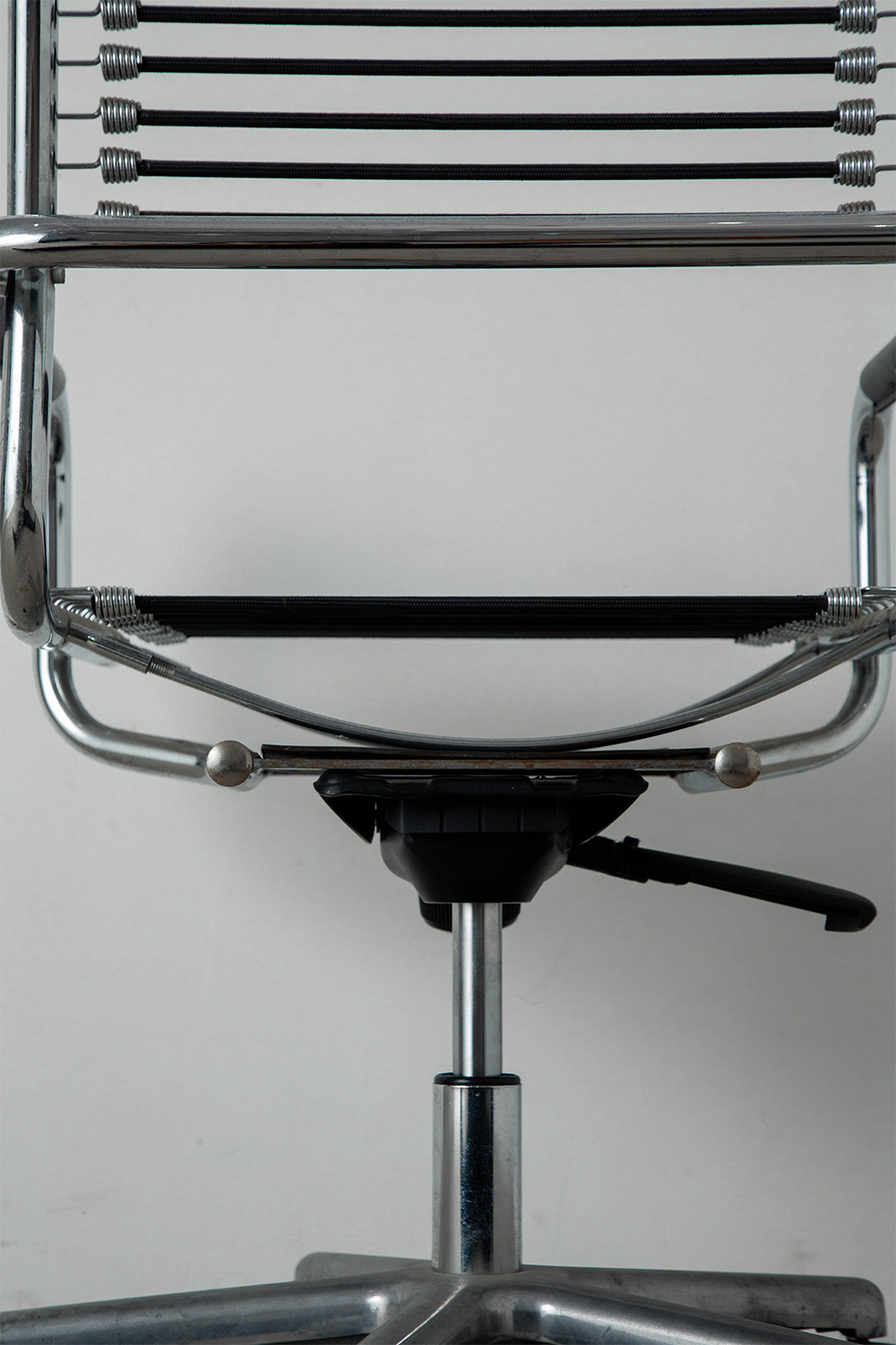 Sandows Office Chair by René Herbst for Ecart International in Chrome and Elastic cord