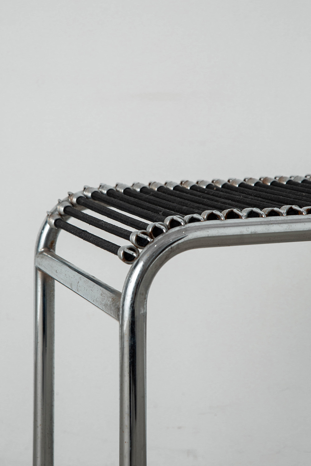 Sandows Chair by René Herbst for Ecart International in Chrome and elastic cord