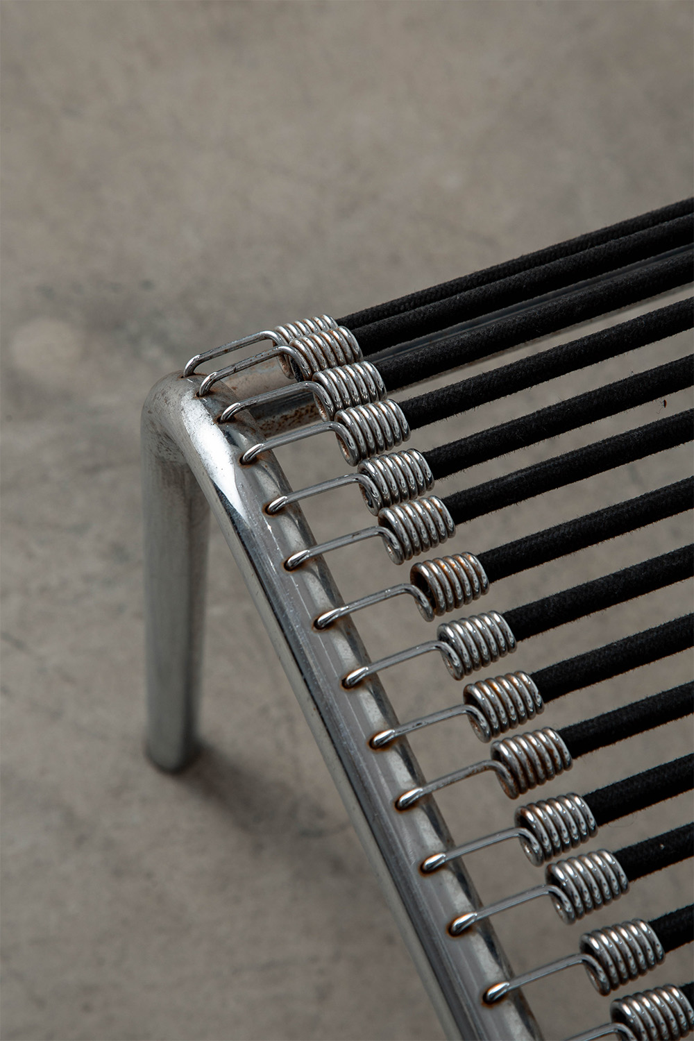 Sandows Chair by René Herbst for Ecart International in Chrome and elastic cord
