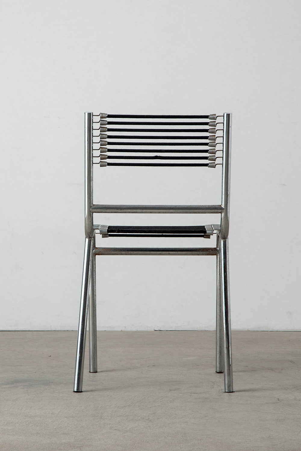 Sandows Chair by René Herbst for Ecart International in Chrome and elastic cord