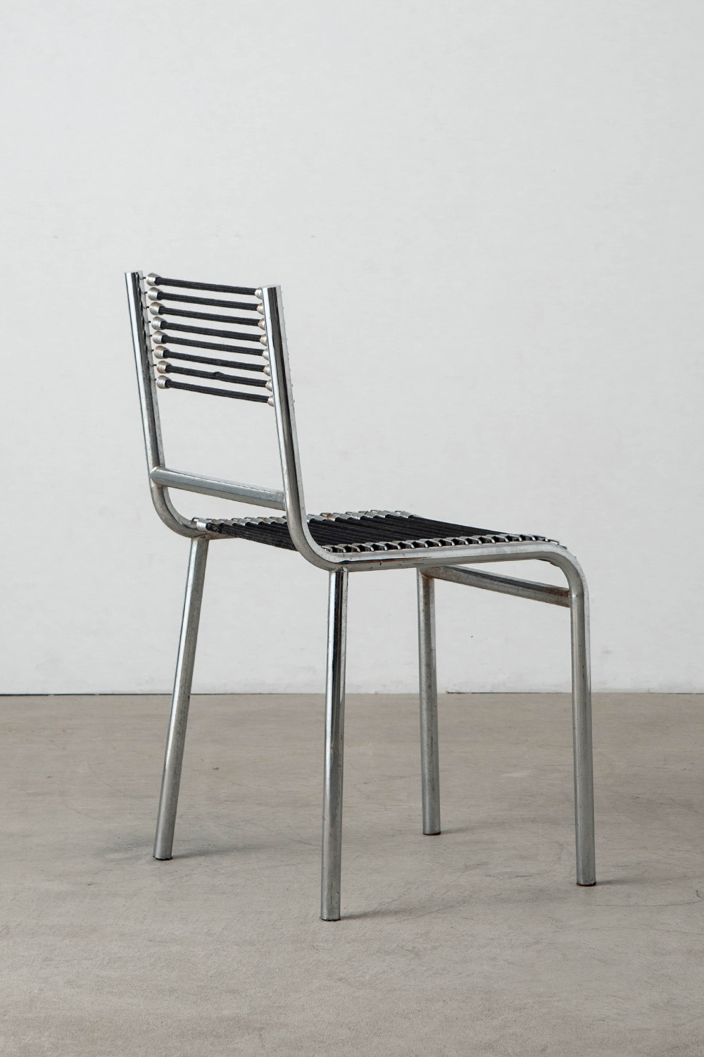 Sandows Chair by René Herbst for Ecart International in Chrome and elastic cord
