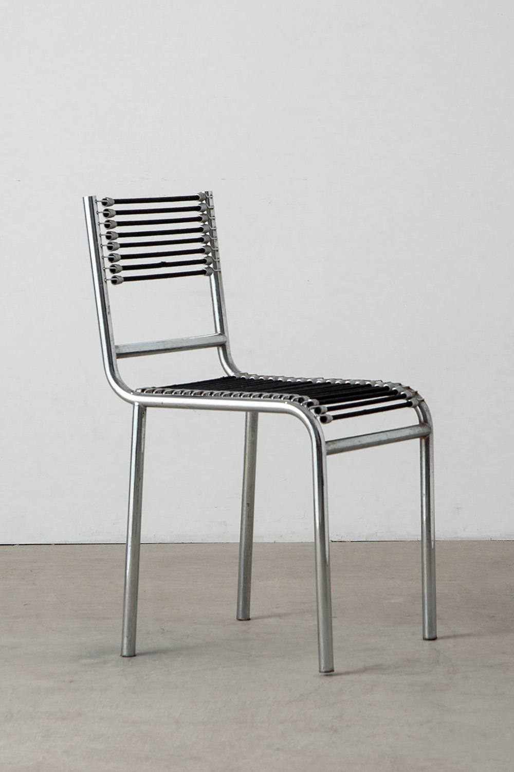 Sandows Chair by René Herbst for Ecart International in Chrome and elastic cord