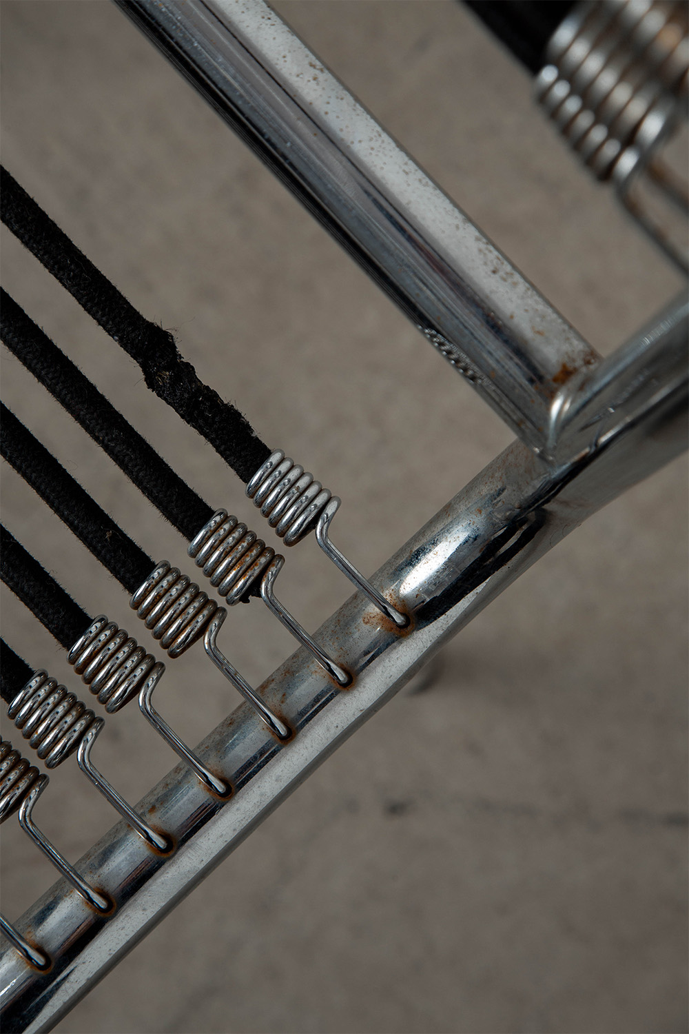 Sandows Chair by René Herbst for Ecart International in Chrome and elastic cord