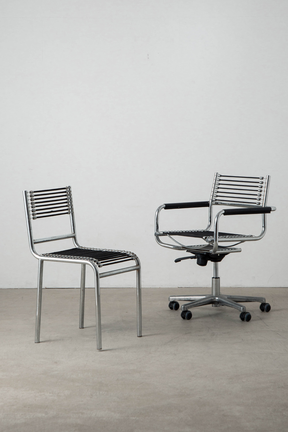 Sandows Chair by René Herbst for Ecart International in Chrome and elastic cord