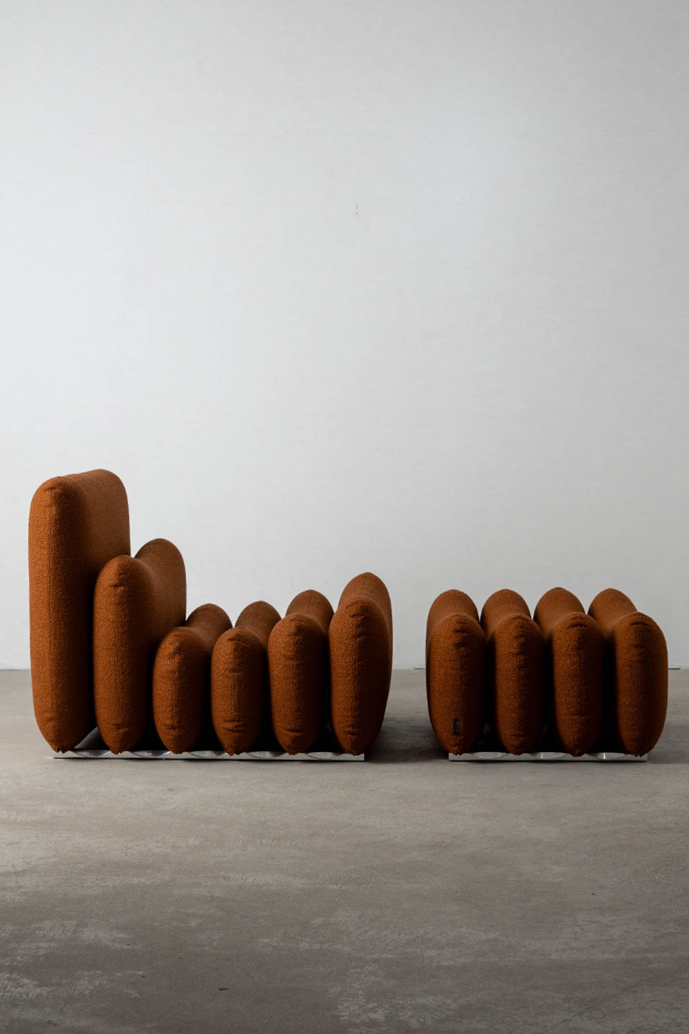 Additional System Armchair and Ottoman by Joe Colombo for Tacchini in Fabric