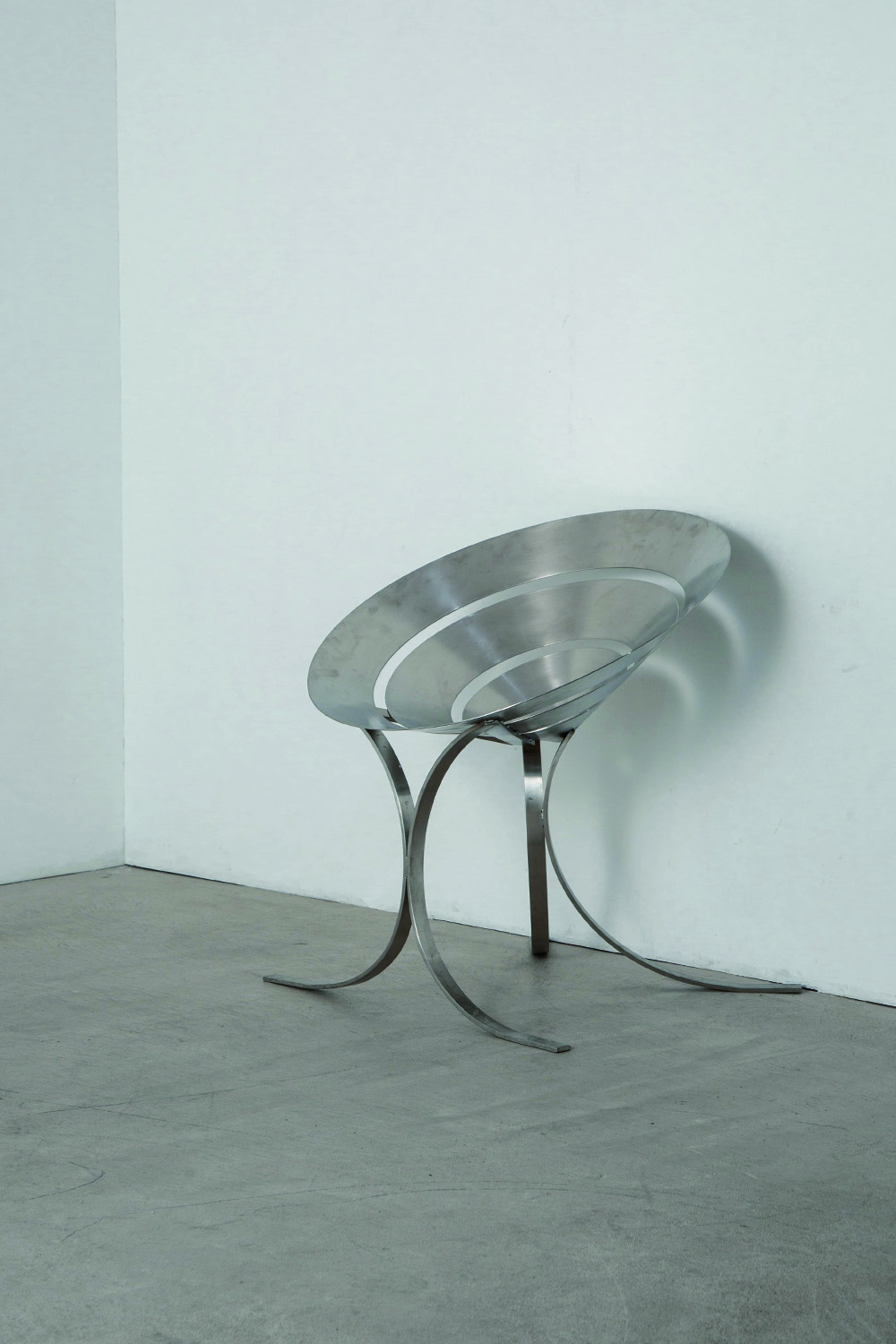 Ring Chair by Maria Pergay for Ugine-Gueugnon in Stainless Steel