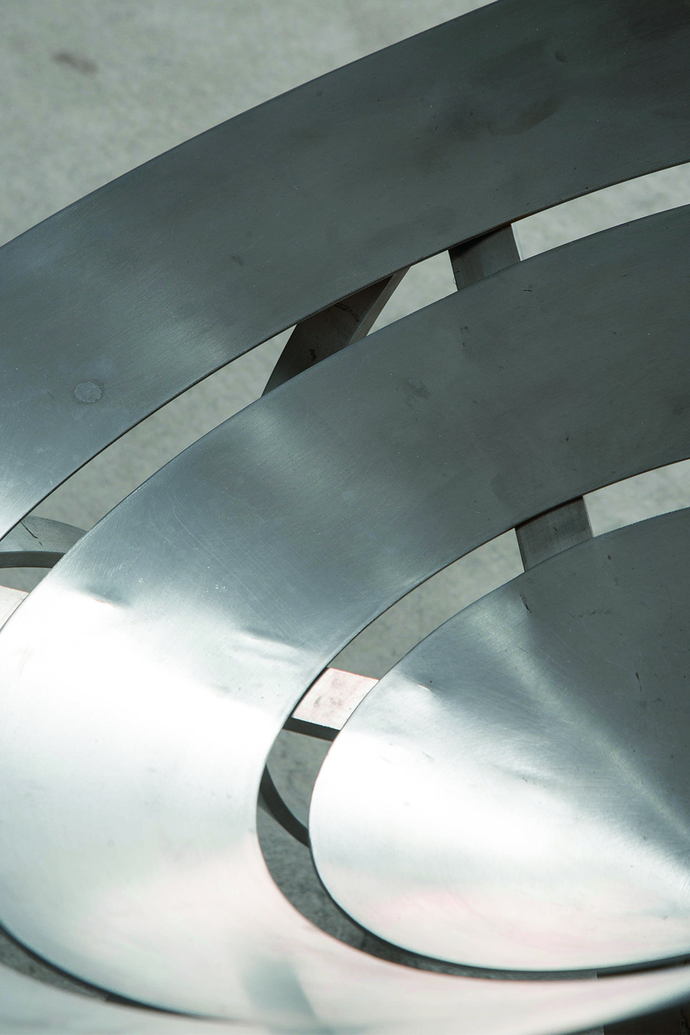 Ring Chair by Maria Pergay for Ugine-Gueugnon in Stainless Steel