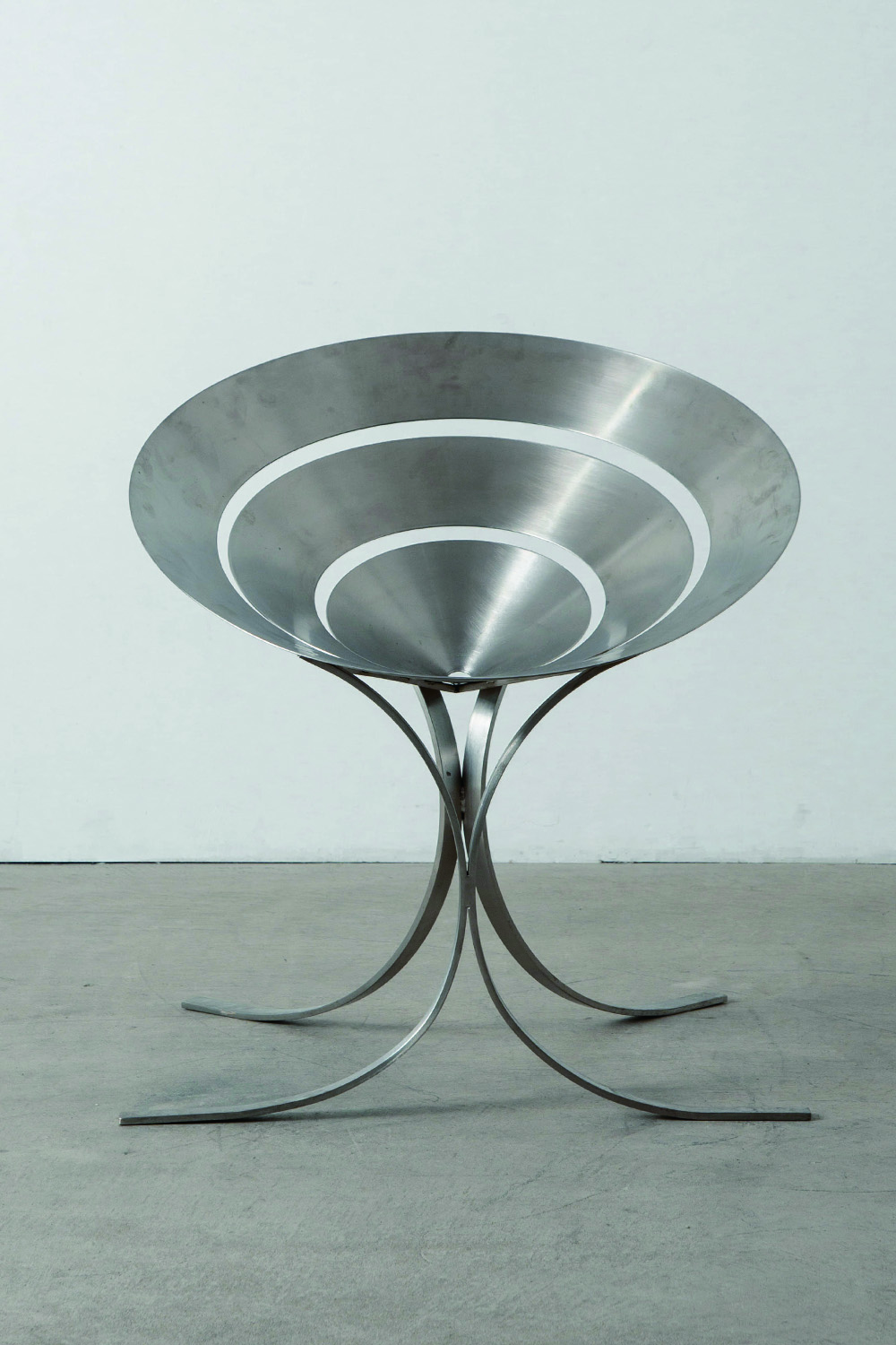 Ring Chair by Maria Pergay for Ugine-Gueugnon in Stainless Steel