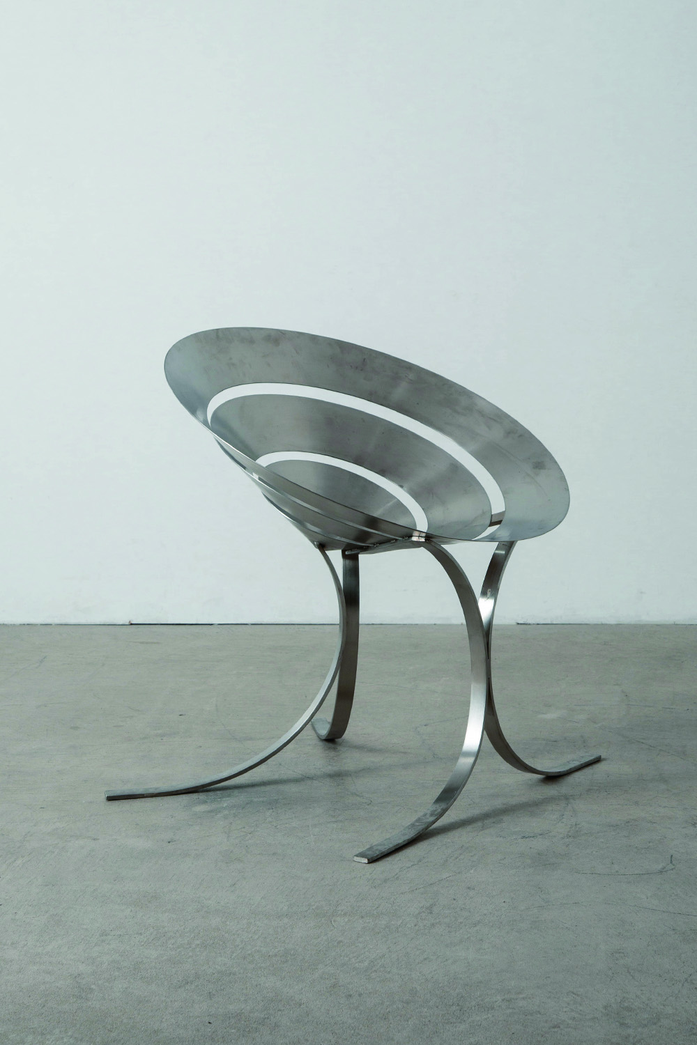 Ring Chair by Maria Pergay for Ugine-Gueugnon in Stainless Steel