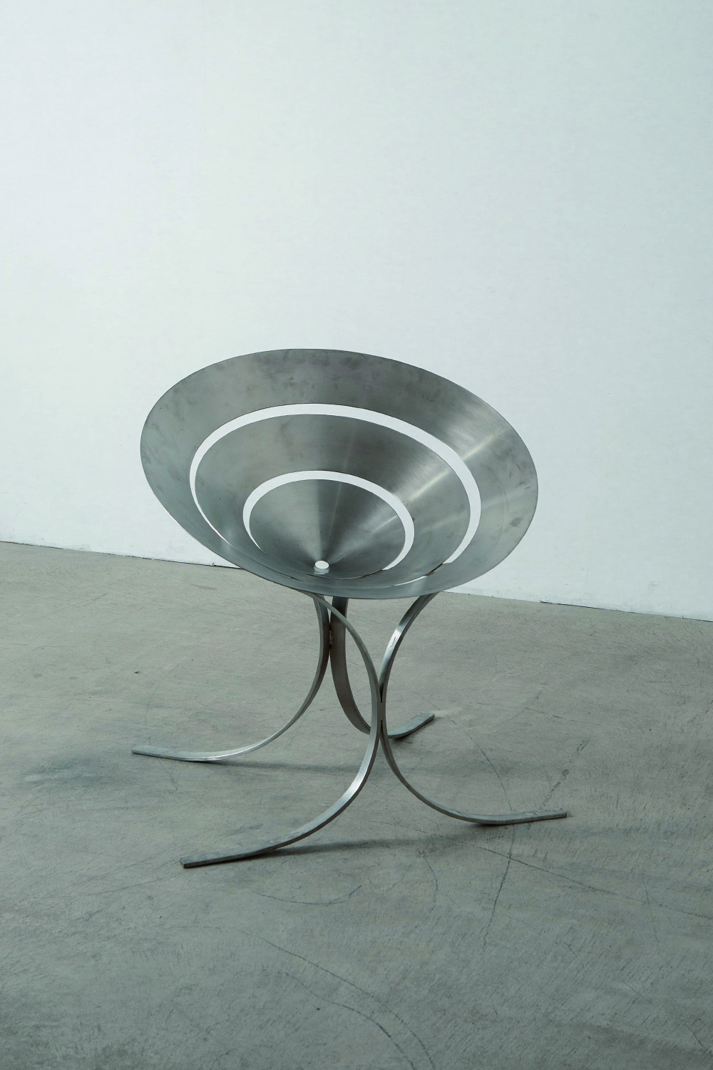 Ring Chair by Maria Pergay for Ugine-Gueugnon in Stainless Steel