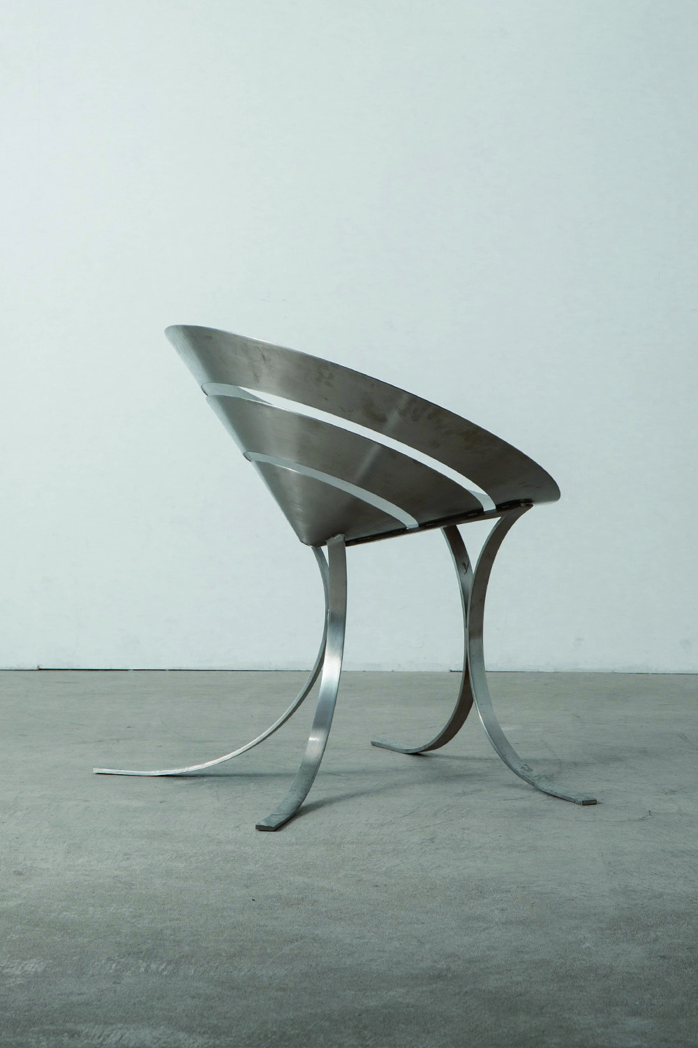 Ring Chair by Maria Pergay for Ugine-Gueugnon in Stainless Steel