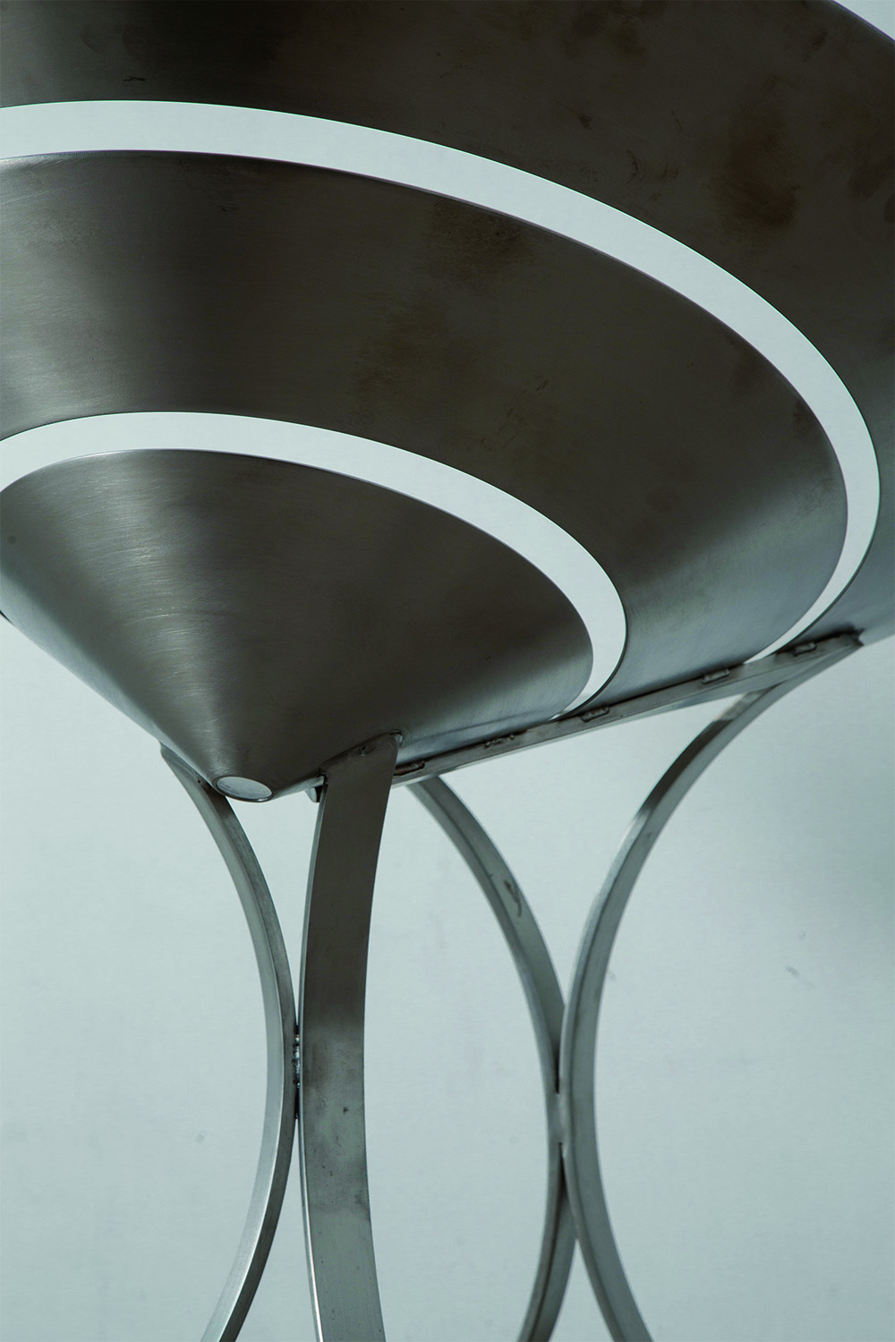 Ring Chair by Maria Pergay for Ugine-Gueugnon in Stainless Steel
