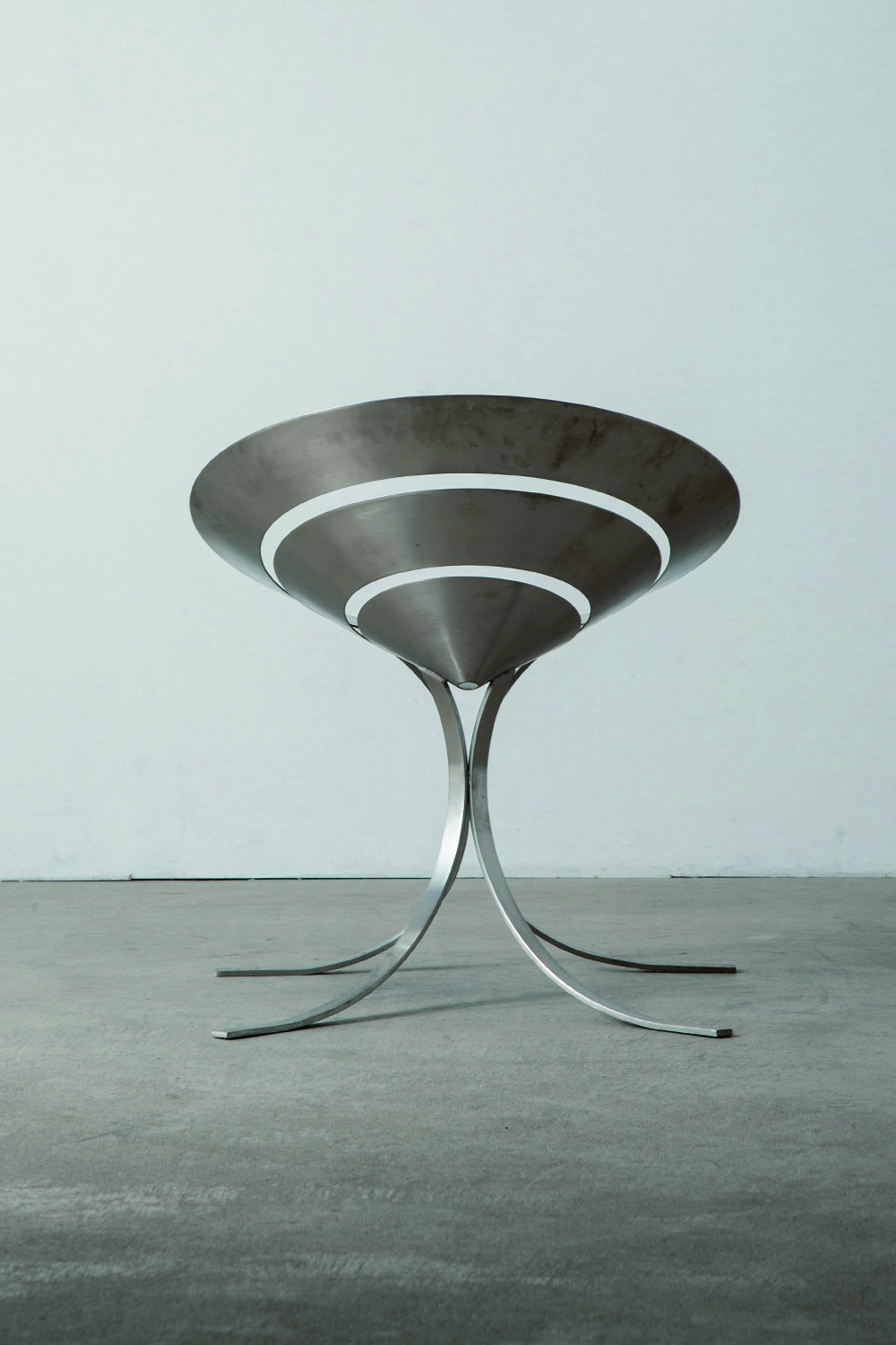 Ring Chair by Maria Pergay for Ugine-Gueugnon in Stainless Steel
