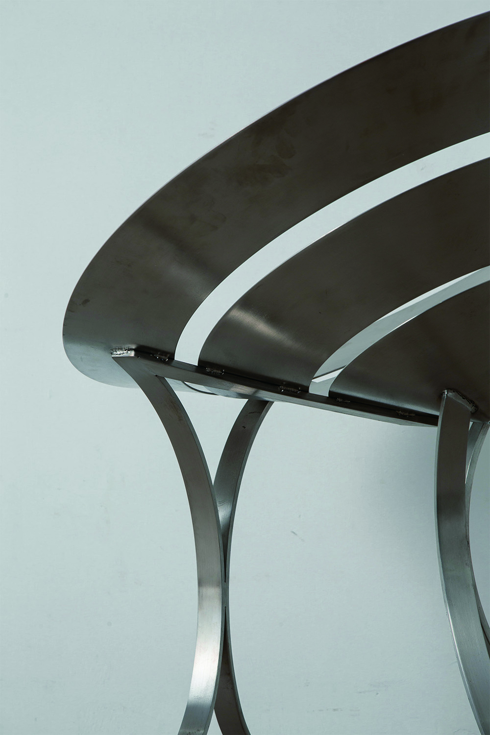 Ring Chair by Maria Pergay for Ugine-Gueugnon in Stainless Steel