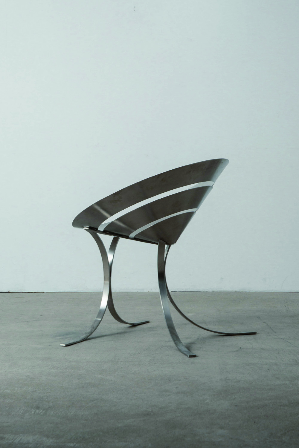 Ring Chair by Maria Pergay for Ugine-Gueugnon in Stainless Steel