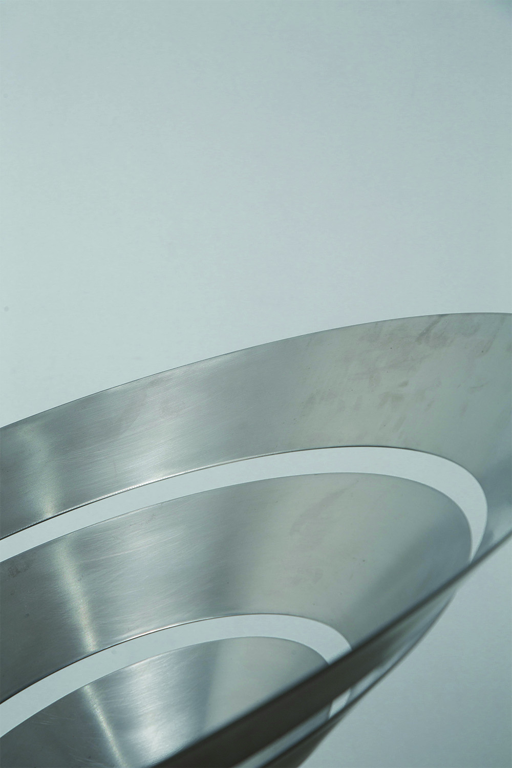 Ring Chair by Maria Pergay for Ugine-Gueugnon in Stainless Steel