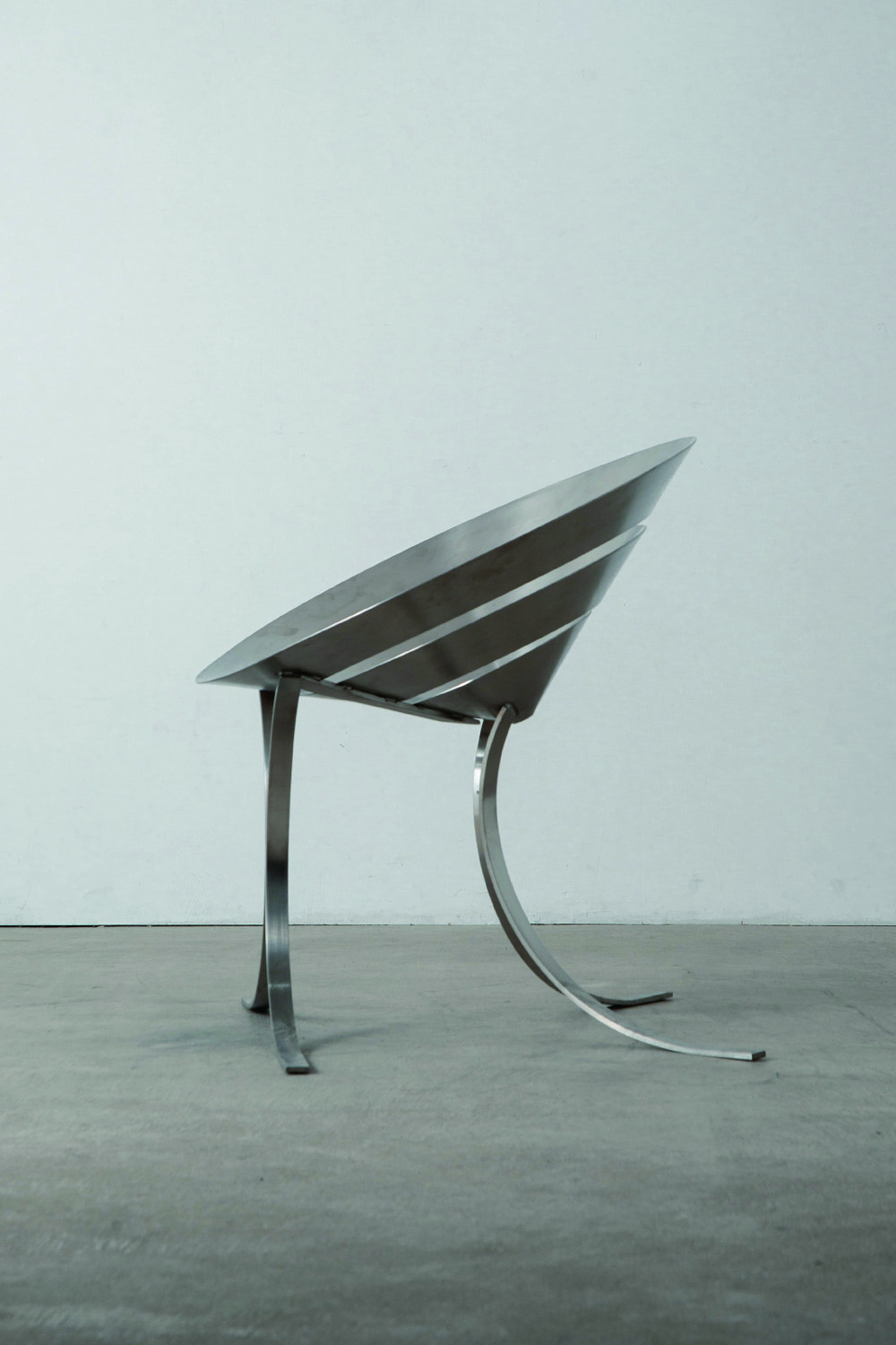 Ring Chair by Maria Pergay for Ugine-Gueugnon in Stainless Steel