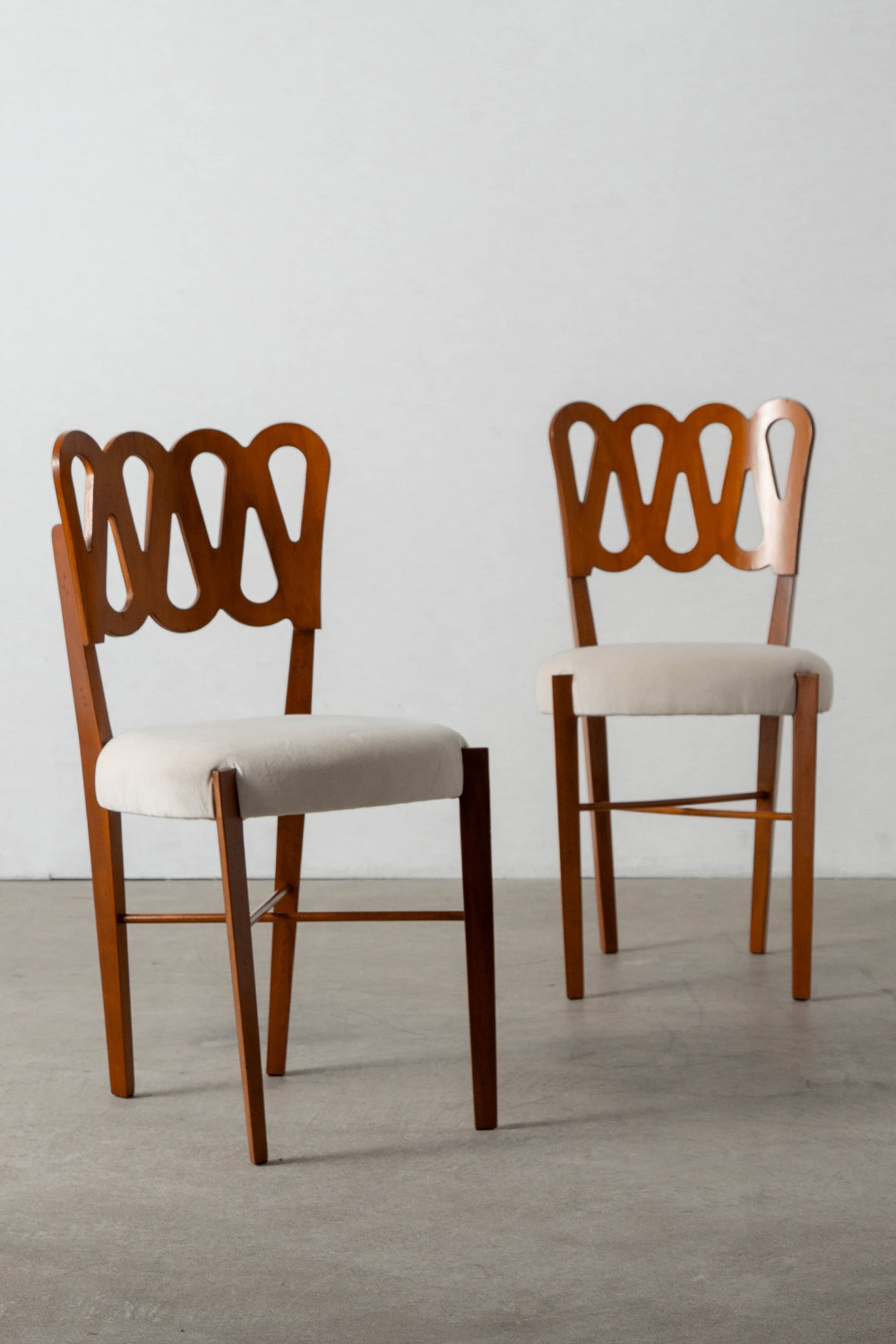 969 Chair by Gio Ponti for Montina in Wood and Fabric