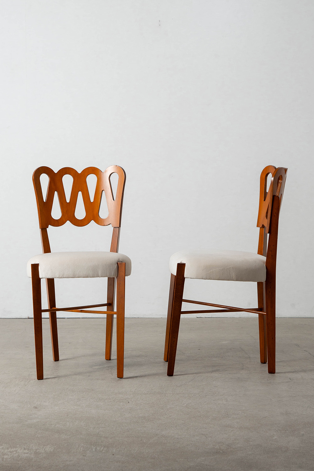 969 Chair by Gio Ponti for Montina in Wood and Fabric