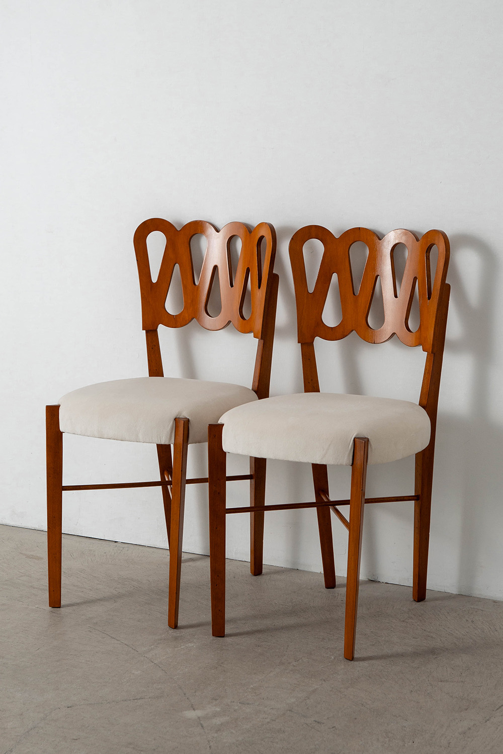 969 Chair by Gio Ponti for Montina in Wood and Fabric