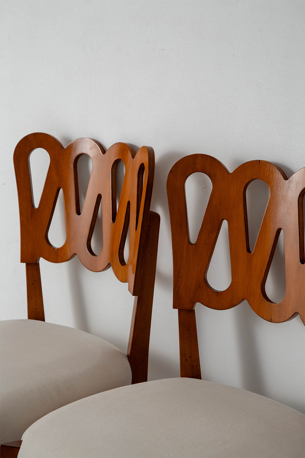 969 Chair by Gio Ponti for Montina in Wood and Fabric