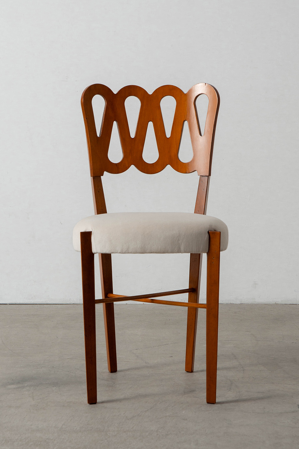 969 Chair by Gio Ponti for Montina in Wood and Fabric