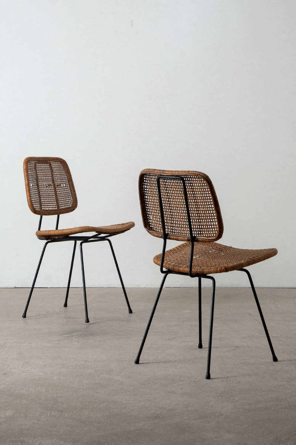 Dining Chair by Dirk van Sliedreg for Rohe Noordwolde in Rattan and Steel