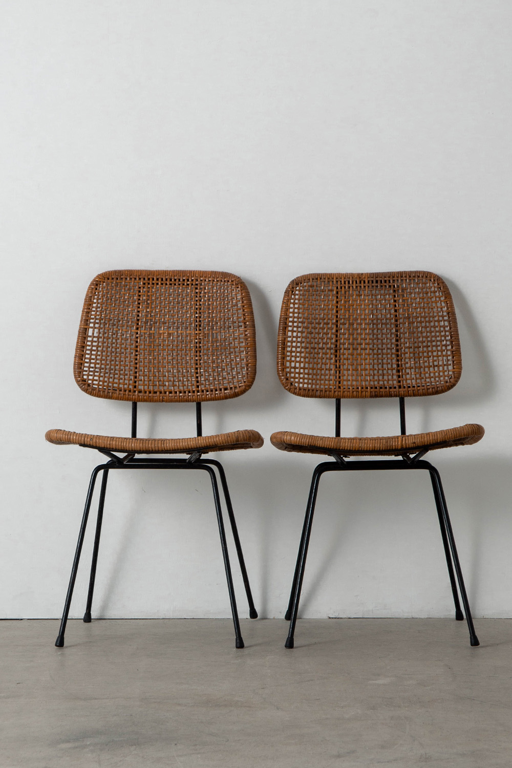 Dining Chair by Dirk van Sliedreg for Rohe Noordwolde in Rattan and Steel