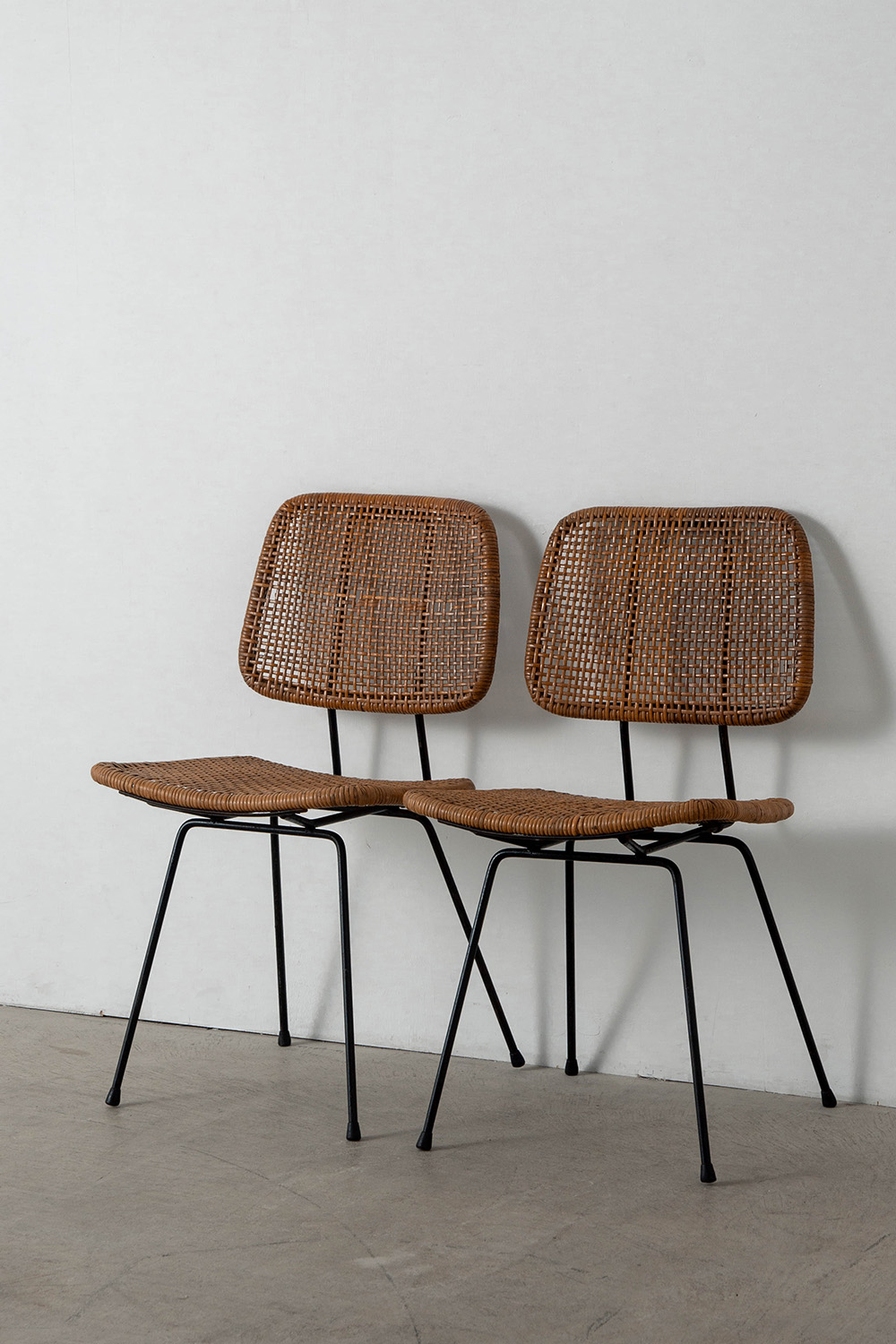 Dining Chair by Dirk van Sliedreg for Rohe Noordwolde in Rattan and Steel