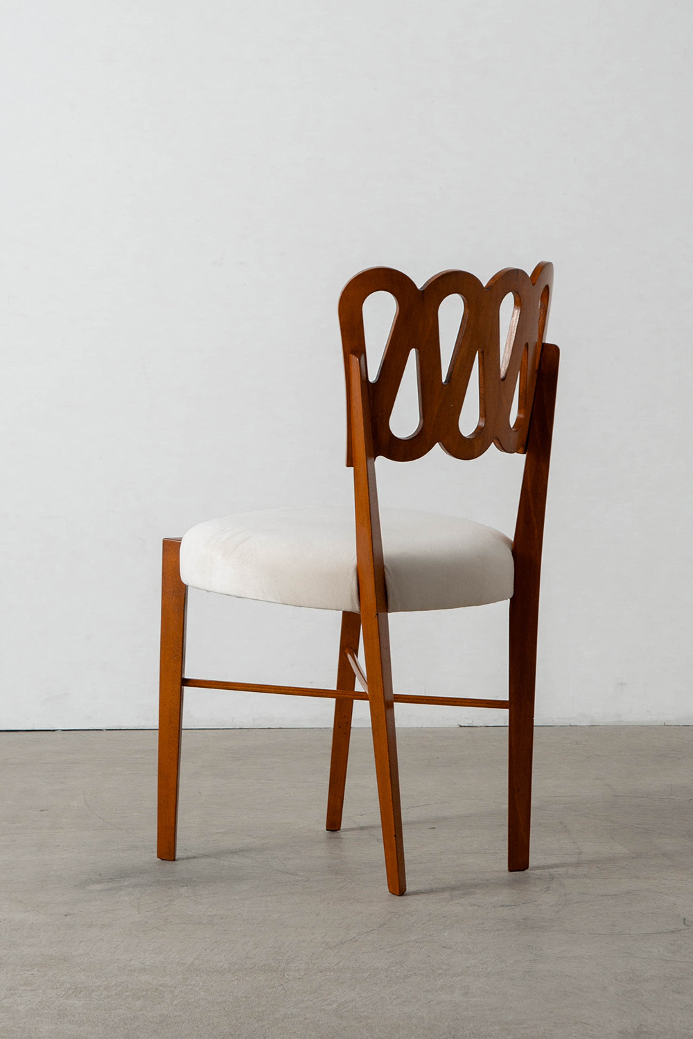 969 Chair by Gio Ponti for Montina in Wood and Fabric