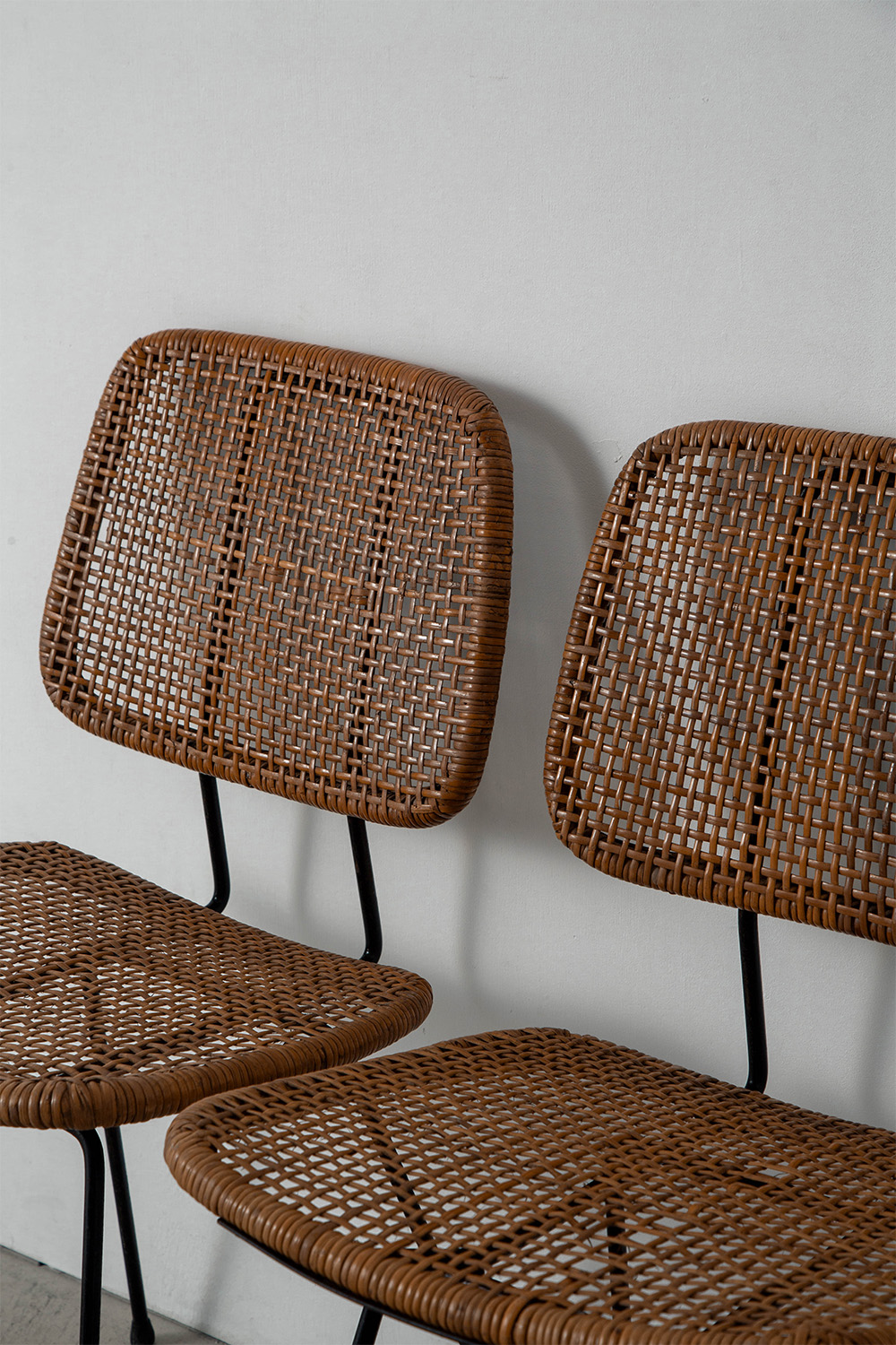Dining Chair by Dirk van Sliedreg for Rohe Noordwolde in Rattan and Steel