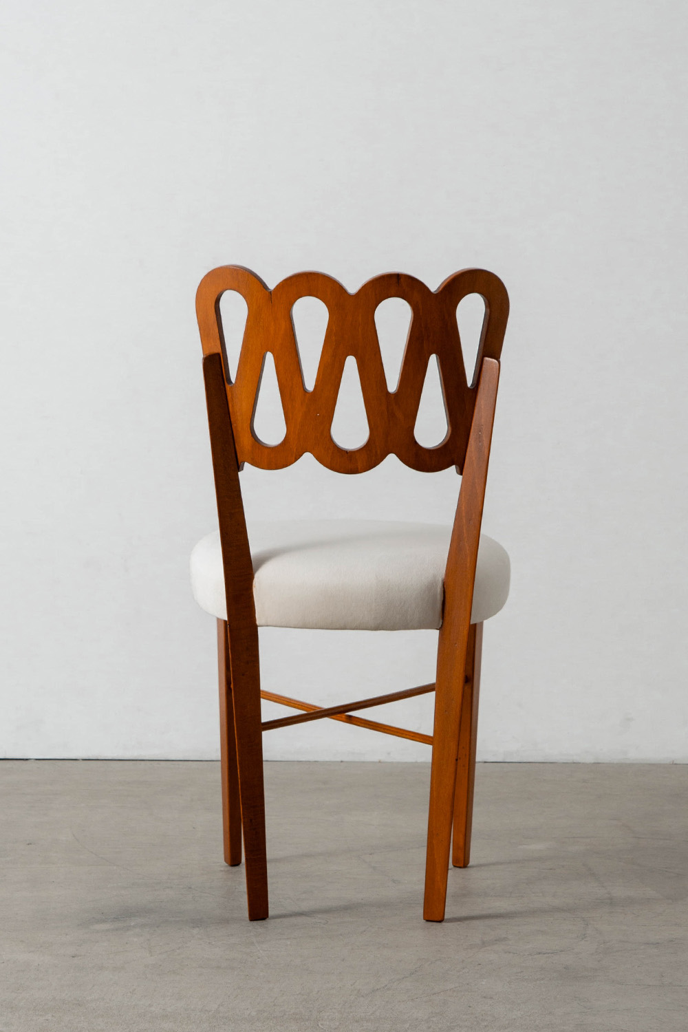 969 Chair by Gio Ponti for Montina in Wood and Fabric