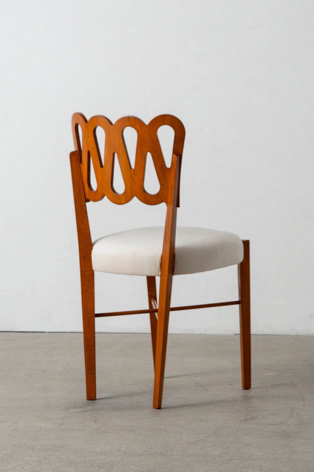 969 Chair by Gio Ponti for Montina in Wood and Fabric