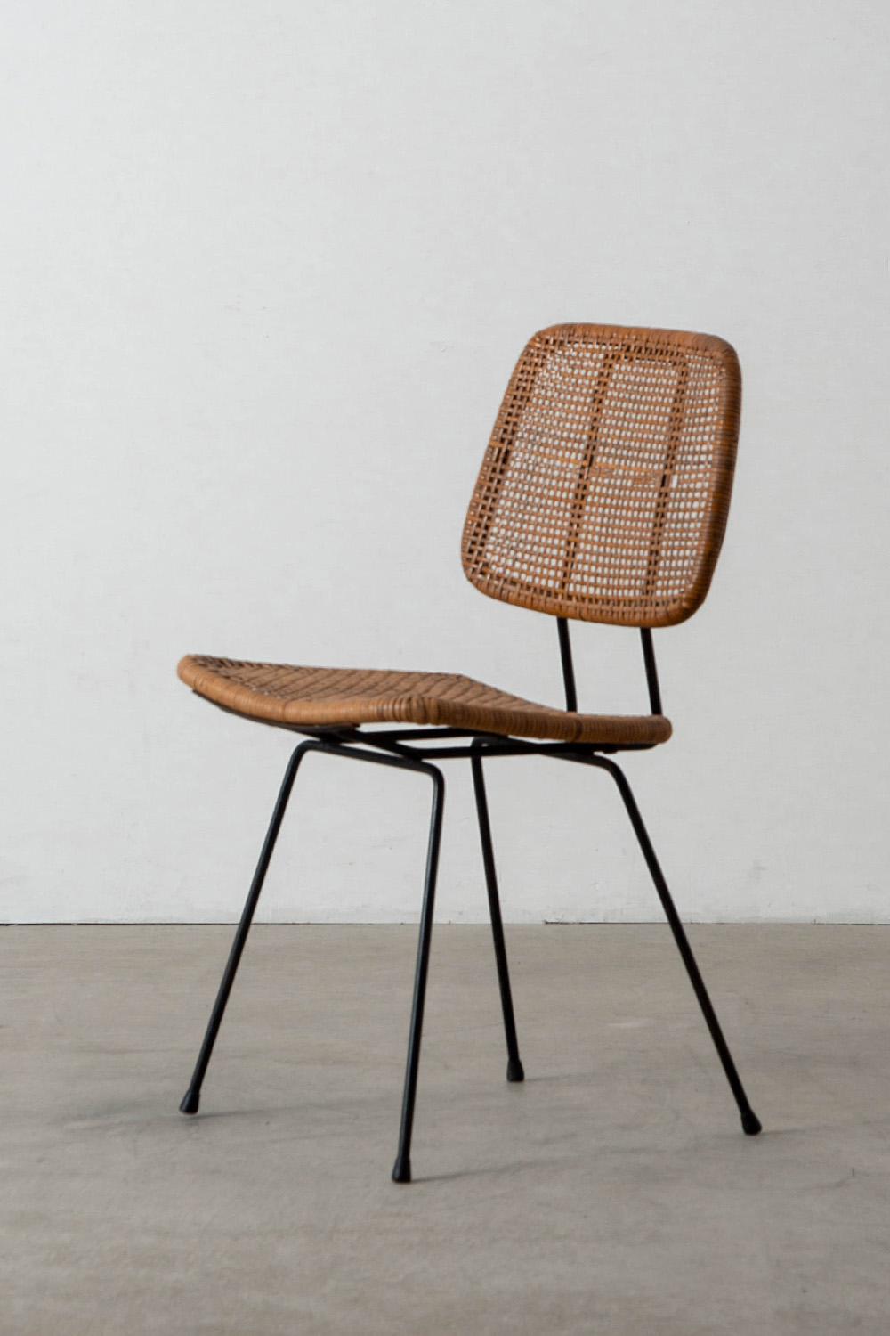 Dining Chair by Dirk van Sliedreg for Rohe Noordwolde in Rattan and Steel