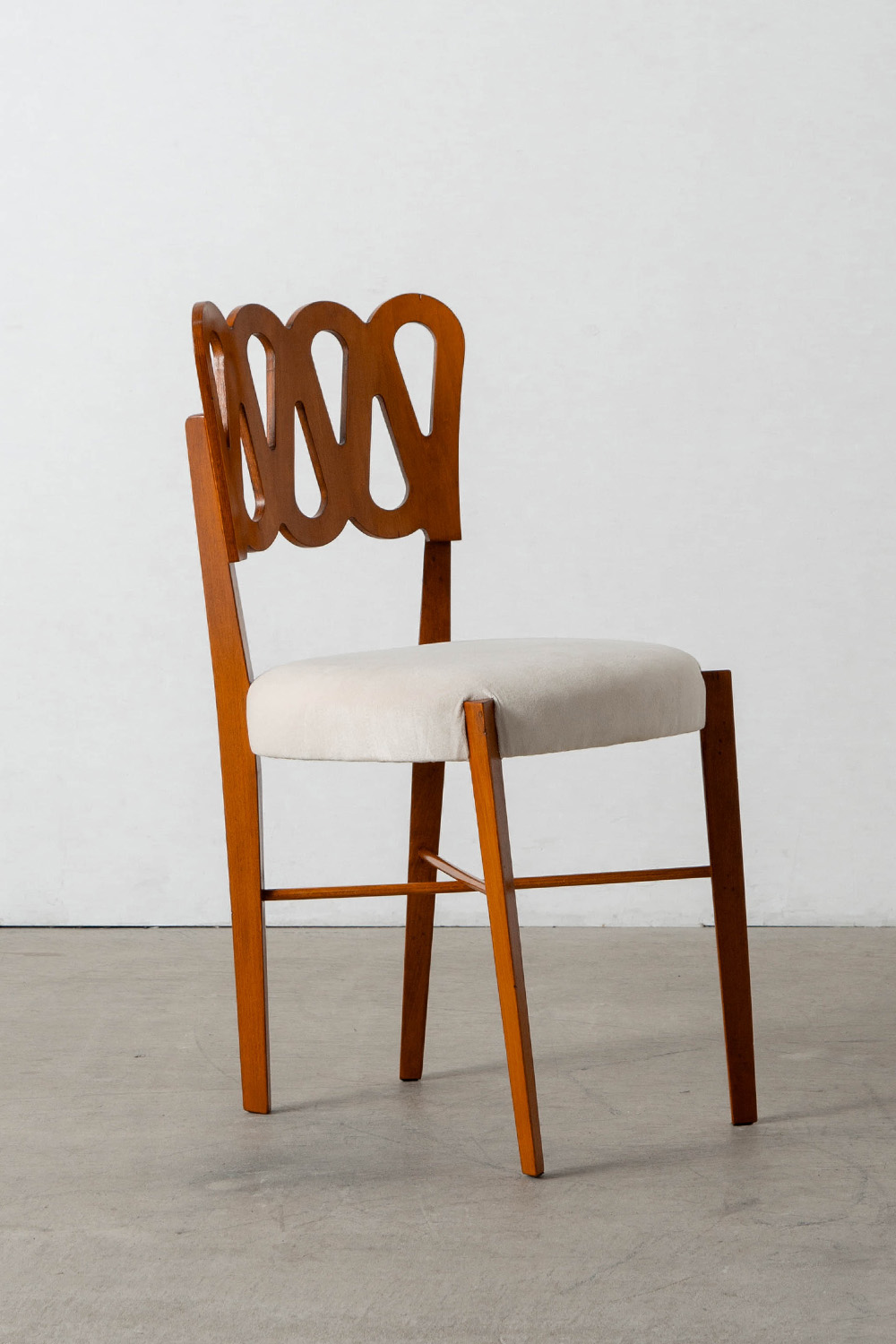 969 Chair by Gio Ponti for Montina in Wood and Fabric