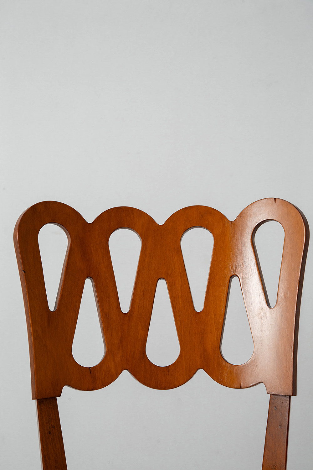 969 Chair by Gio Ponti for Montina in Wood and Fabric