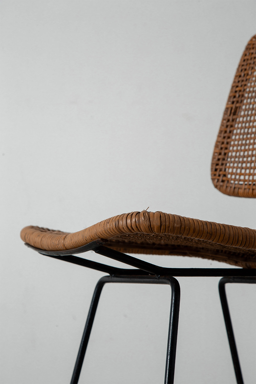 Dining Chair by Dirk van Sliedreg for Rohe Noordwolde in Rattan and Steel